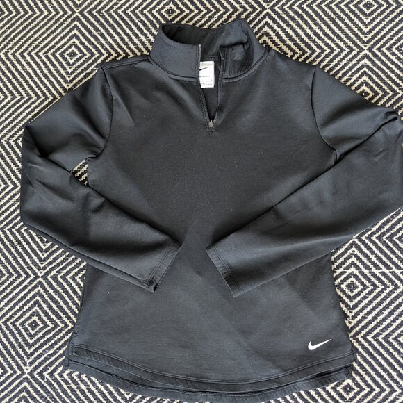 NIKE DRI FIT QUARTER ZIP, BLACK - SIZE SMALL - Picture 1 of 3